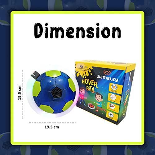 DBounce - USB Rechargeable Hover Soccer Ball with LED Lights | Indoor & Outdoor Air Football Game for Kids, Fun & Safe Hoverball Toy | Boys & Girls Aged 3+