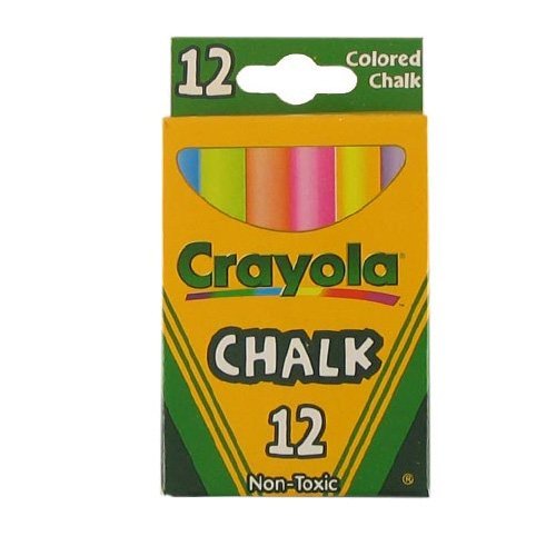 Crayola Chalk Set – 12 White & 12 Coloured Dust-Free Chalks with Eraser | Non-Toxic Blackboard Chalk for School, Home & Creative Learning for Kids Ages 3+