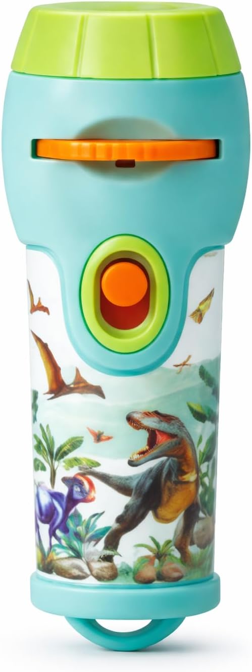 Avenir Natural Creation Dinosaur Projector Light for Kids - 24 Scenes with 4K Film Quality, Adjustable Focus Flashlight Projector, Educational Dino Toy & Bedtime Story Light with Disc Storage Case