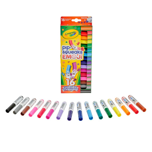 Crayola - Mini Stamper Markers, 16 Count| Perfect for art projects, classroom activities | Multicolor