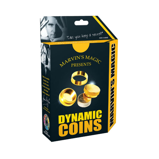 Marvin’s Magic Dynamic Coins – Classic Brass Coin Magic Trick Set with App Video Instructions | Make Coins Appear, Vanish & Transform