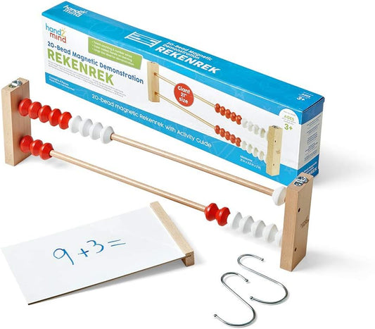 Learning Resources Giant 20 Bead Magnetic Demonstration Rekenrek, Abacus for Kids, Counting Beads, Rekenrek Counting Frame, Maths Classroom Display