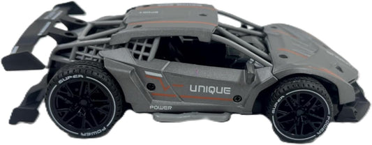 D-Power Diecast Pull Back with Sounds – 1:32 scale (Gray) | Pull Back with music, Battery Requires 3 button Cell | Perfect gifts for ages 3+ up