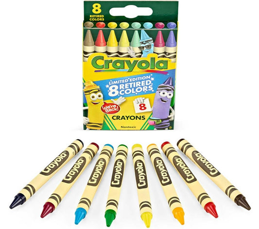 Crayola Tip Character Shaped Crayons, 8 Ct, Limited Edition Retired Crayon Colors, School Supplies, Classroom Must Haves, Gifts, 3+