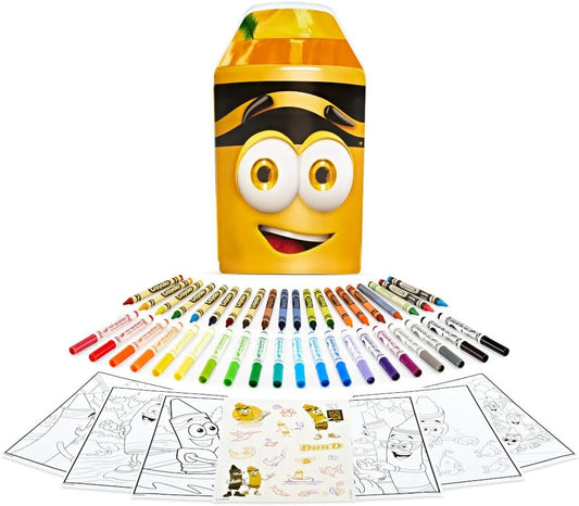 Crayola Yellow Limited Edition Art Case – Collectible Set with Retired & Classic Crayons, Pip-Squeaks Markers, Coloring Pages & Stickers | Portable Kids Art Kit & Gift for Creative Fun