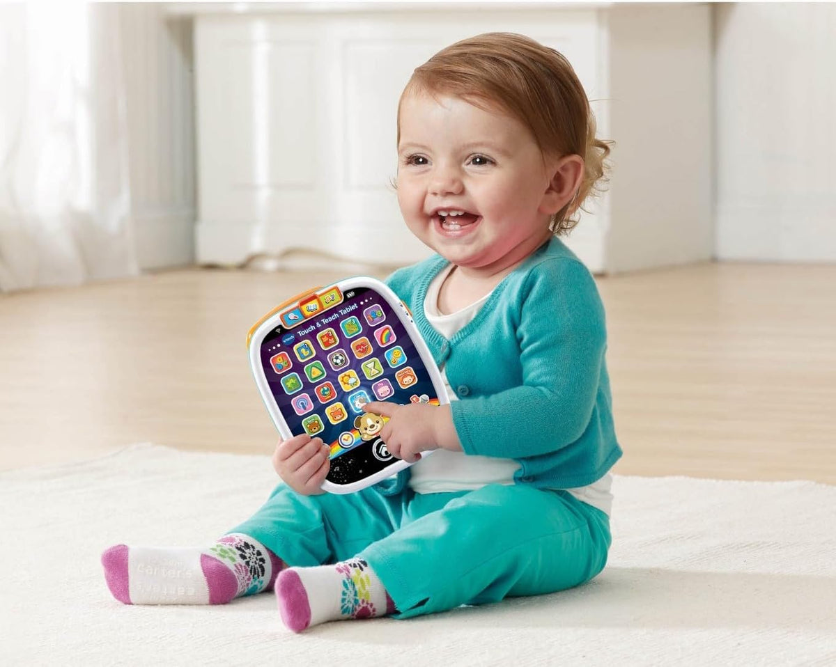 Vtech - Touch & Teach tablet - multicolor | Includes 25 pretend light-up app buttons, | 3 modes of play, light up glowing home button,| suitable ages 12m + up