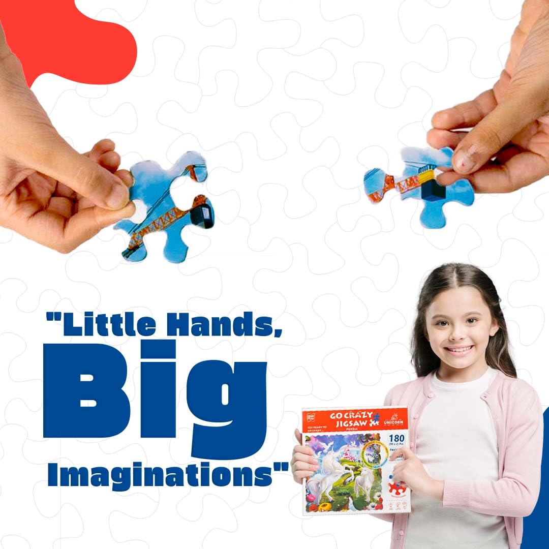 Unikplay - Mini Jigsaw Puzzle Tube – Unicorn | 30-Piece Unicorn Puzzle for Kids | Unique Shaped Pieces | Travel-Friendly Educational Toy | Ages 3+