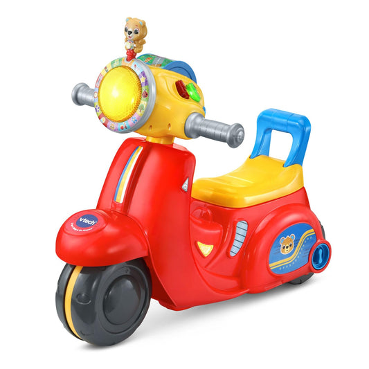 Vtech - 2-IN-1 Ride & Balance Scooter - Multicolour | Easily transforms from trike to balance bike. Interactive headlights and roller maps | Suitable ages 12m + up