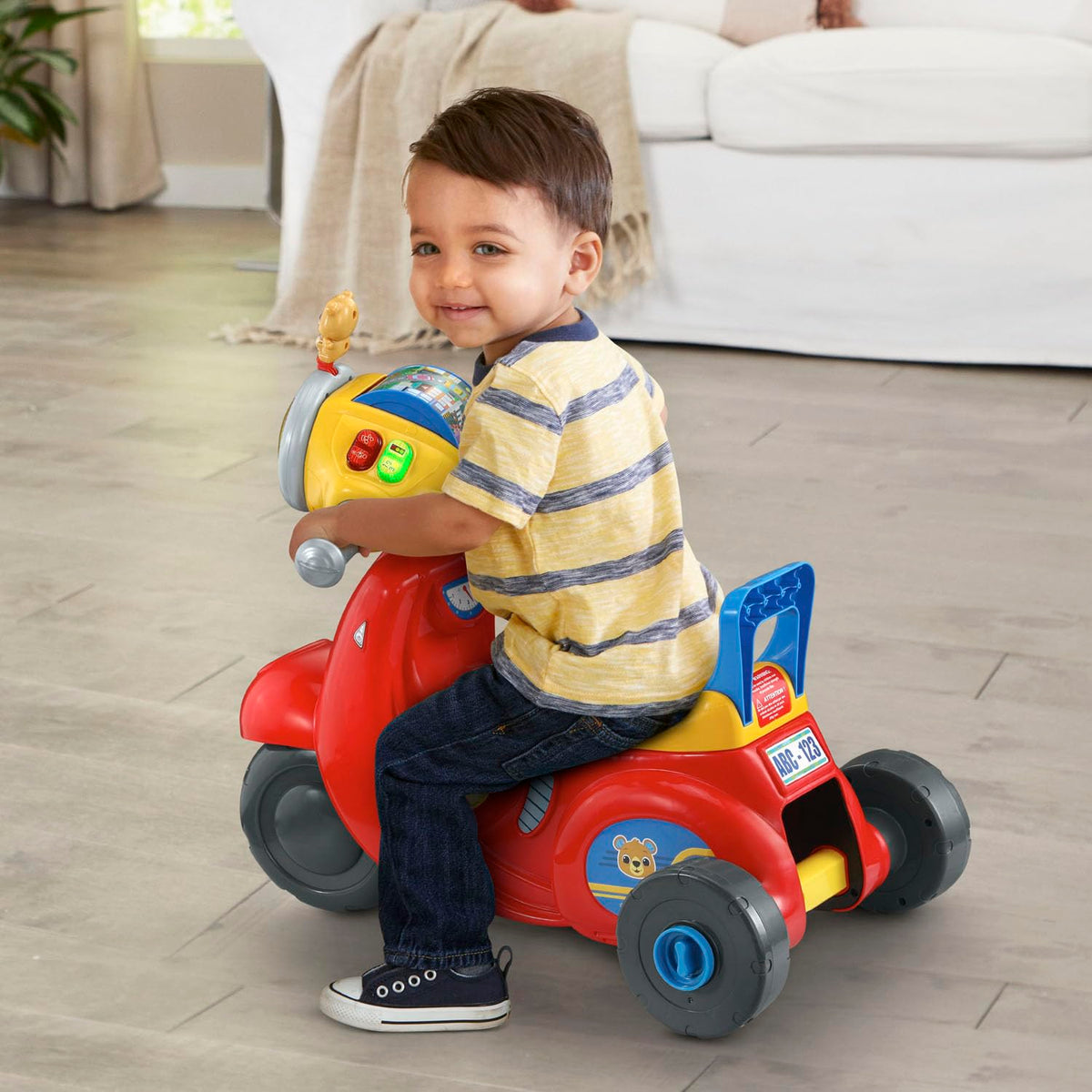 Vtech - 2-IN-1 Ride & Balance Scooter - Multicolour | Easily transforms from trike to balance bike. Interactive headlights and roller maps | Suitable ages 12m + up