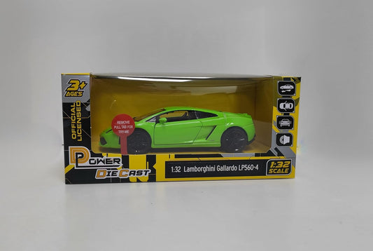 D-Power 1:64 Diecast Lamborghini Gallardo LP570-4 MATTE Green – Collectible Mini Sports Car, Kids & Adult Toy Car Model