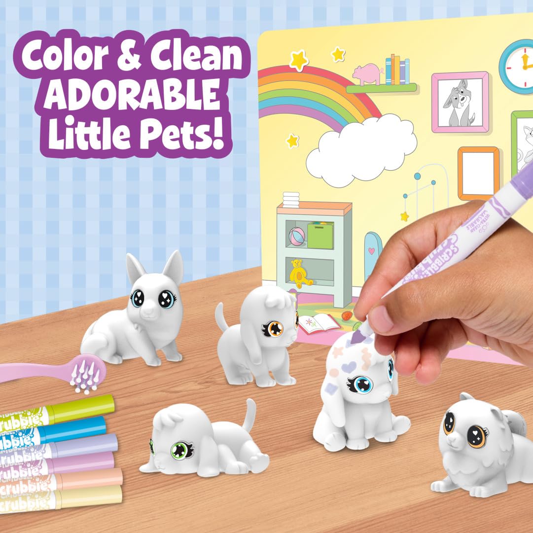 Crayola Scribble Scrubbie Pets Blue Lagoon Playset, Pet Toys For Girls & Boys, Gifts For Kids Ages 3+
