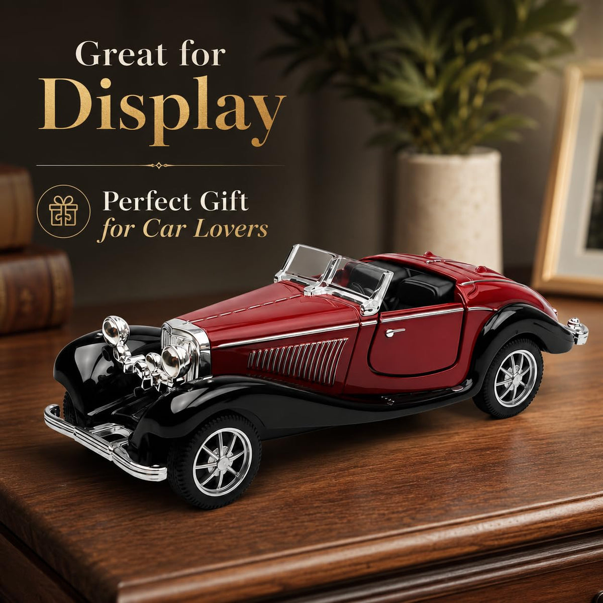 D-Power 1:36 Diecast Volkswagen Beetle 1967 – Matte Yellow, Pull Back, Classic Collectible Model Car