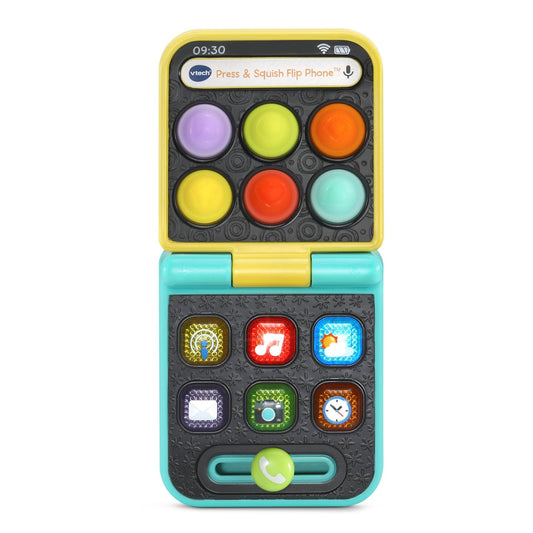 VTech Folding Phone & Keys – Baby’s First Gadget Set with Light-Up Buttons, Poppers, Teether, Music & Sensory Play for Infants 6M+
