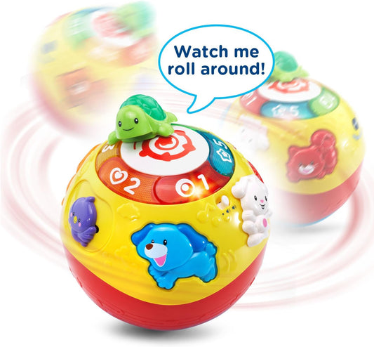 Vtech - Crawl & Learn Bright Magical Lights Ball - Multicolour | Moving ball! Press the chunky buttons to meet the animals, learn numbers, and hear 4 songs and 12 melodies | Suitable ages 6 m + up