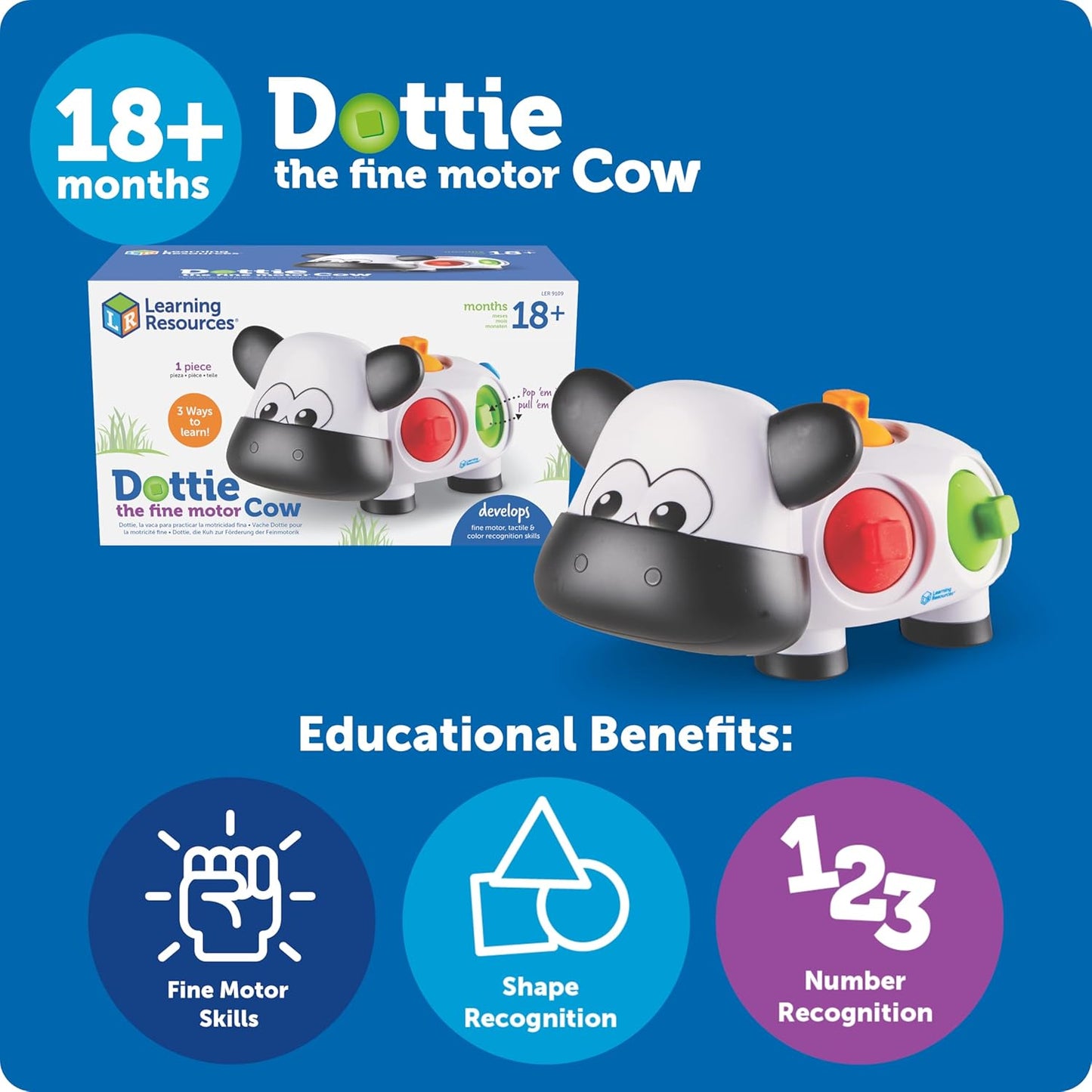 LR - DOTTIE THE FINE MOTOR COW (LER9109)