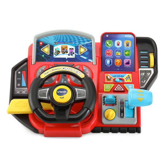 VTech Race & Discover Driver™ | Interactive Kids Driving Toy with Steering Wheel, Gear Shift & Game Screen | 20 Educational Games, Racetracks & Town Adventures | Ages 3–6