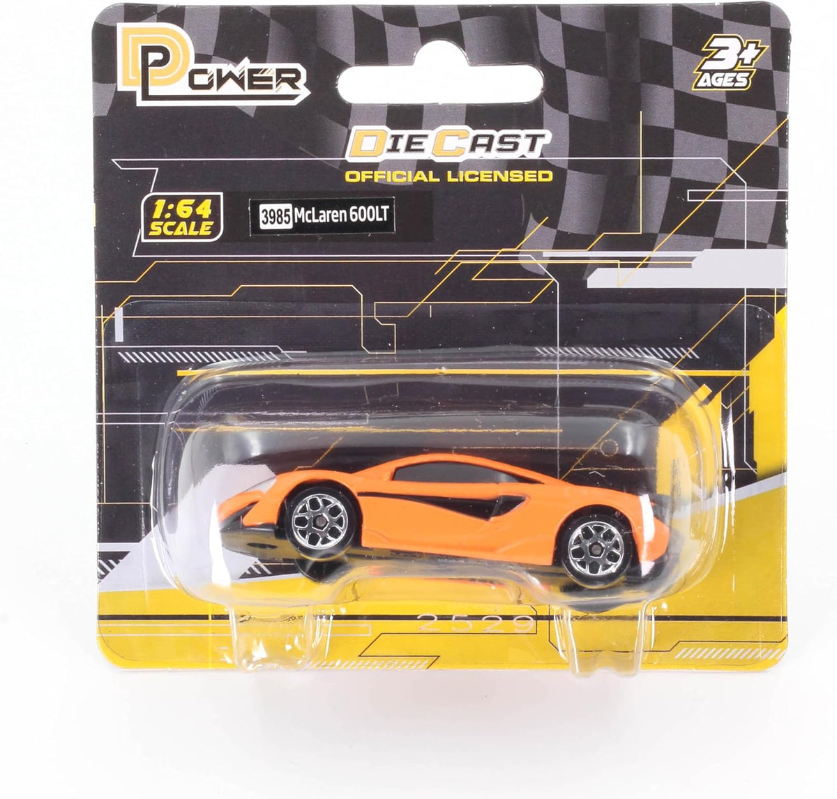 D-Power 1:64 Diecast McLaren 600LT MATTE Orange – Collectible Mini Sports Car, Kids & Adult Toy Car Model