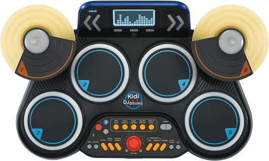 Vtech - KIDI DJ DRUMS Light up kit with Bluetooth® and Audio Port - Multicolour | Kidi drum create your own music | Suitable for ages 5 + up