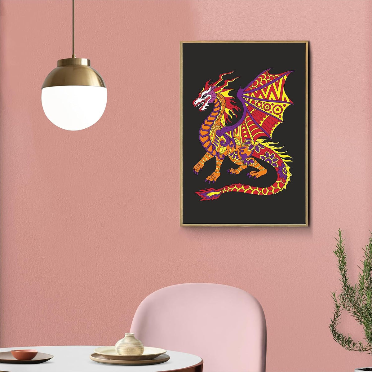 Unikplay Contrast Coloring Kit – Fantasy | Creative Art & Craft Set with Unicorn, Dragon & Phoenix for Kids