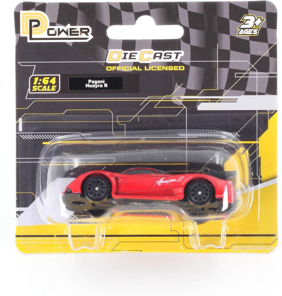 D-Power 1:64 Diecast Pagani Huayra R MATTE Red – Collectible Mini Supercar, Kids & Adult Toy Car Model