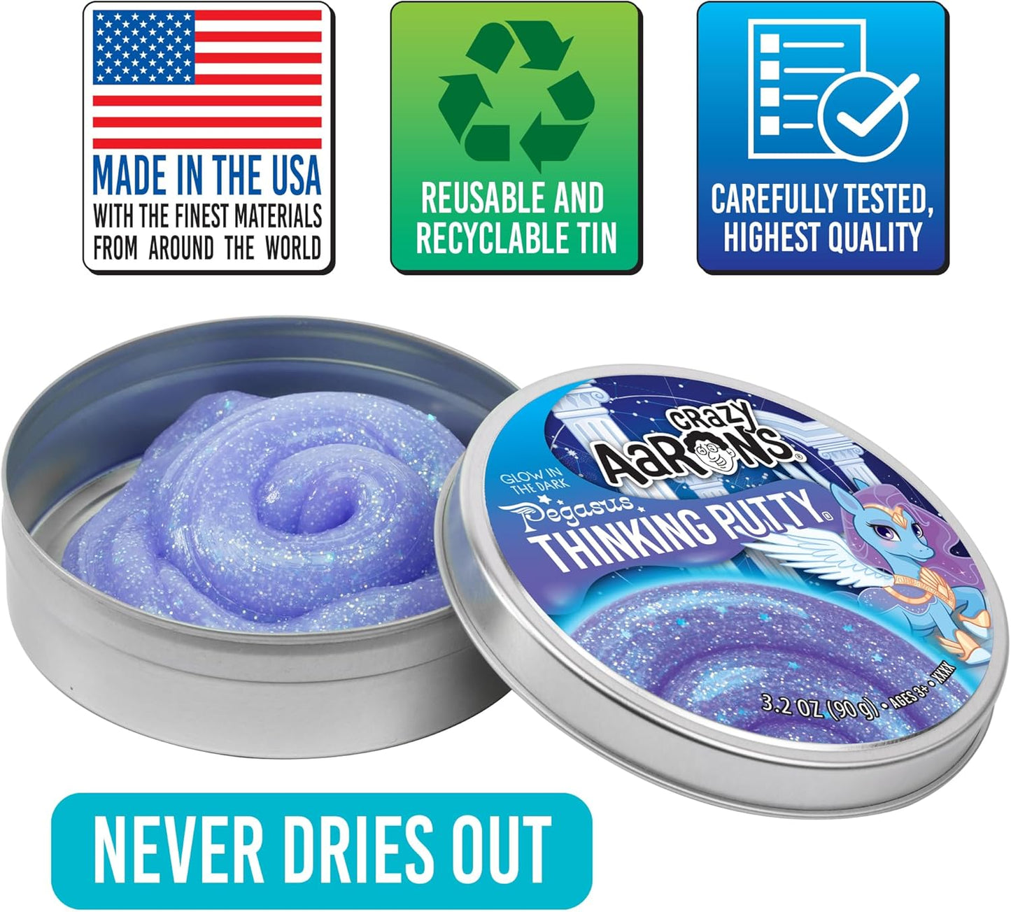 Pegasus - Full Size 4" Thinking Putty Tin