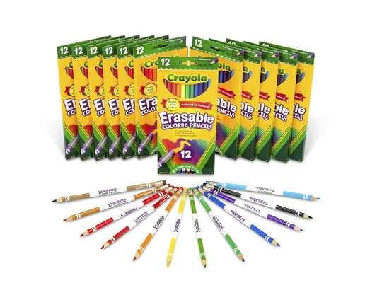 Crayola Erasable Colored Pencils, School & Art Supplies, Gift for Kids, 12 Count