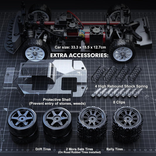 MJX - HYPER GO 1:14 2.4G Licensed Citroen C3 Brushless Rc Car | 40mph RC Drift with Gyro | 4WD RTR High Speed Rally Car | 2000 Mah RC | Suitable Ages 14+ ( Muliticolour)