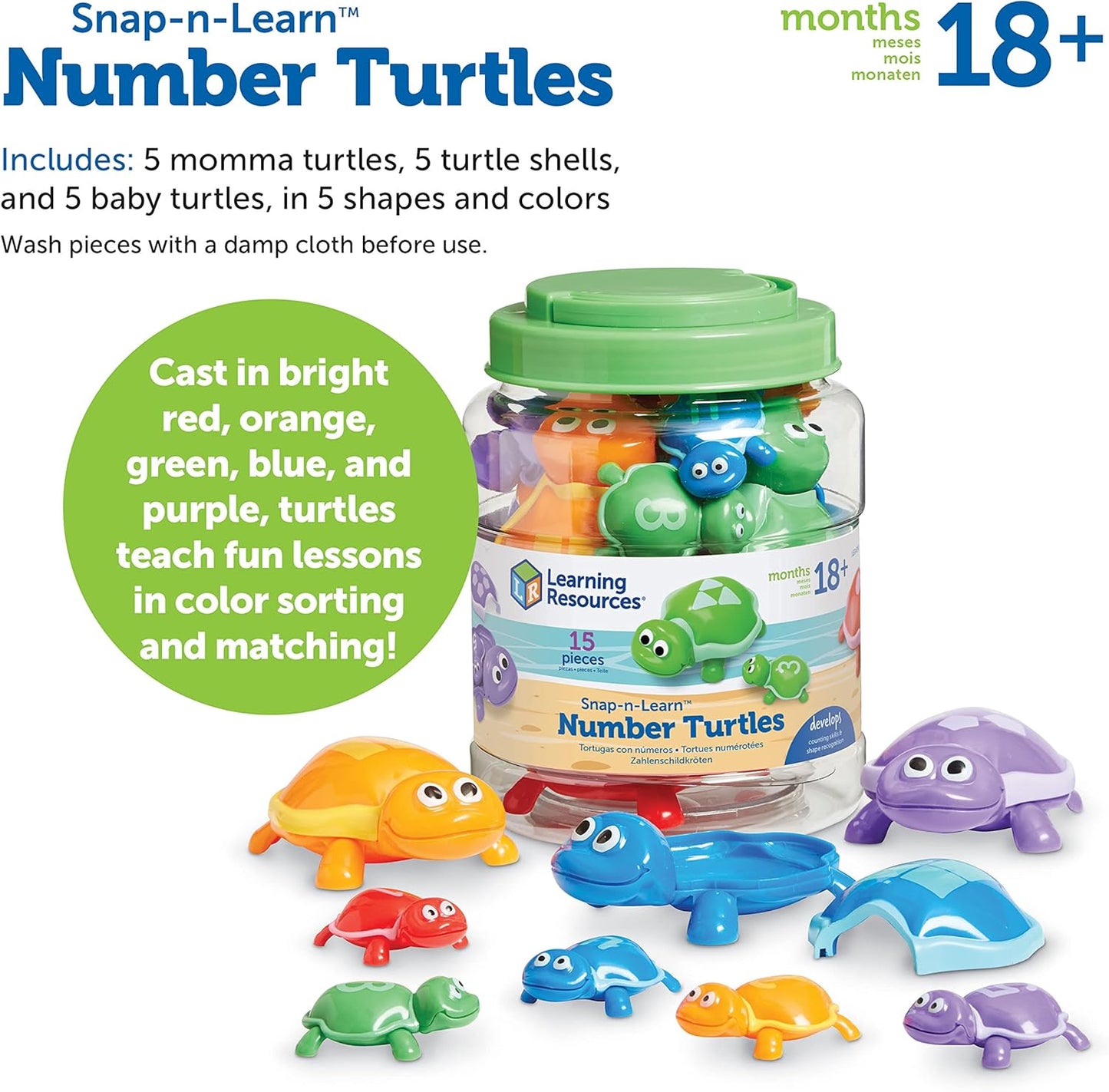 LR-Snap-n-Learn™ Number Turtles