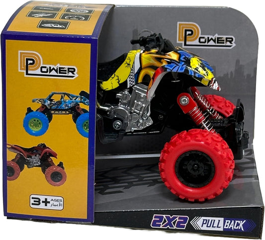 D-Power - Pullback Stunt Doodle Motorcycle, Red | No Batteries Needed, Fun for All Ages | 3+