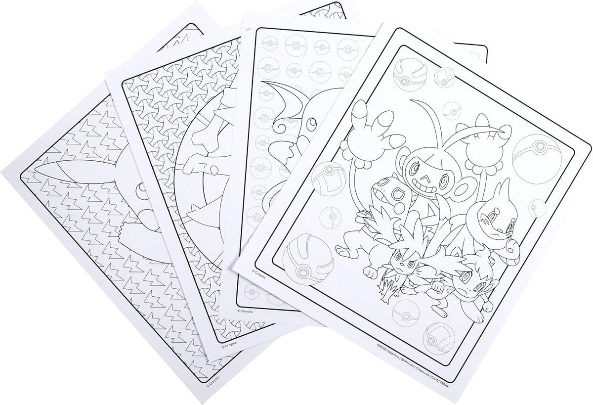 Crayola Pokémon Colouring Book with Stickers – 32 Fun Activity Pages & 4 Sticker Sheets | Kids Creative Colouring Set | Travel Activity Book for Boys & Girls Ages 3+