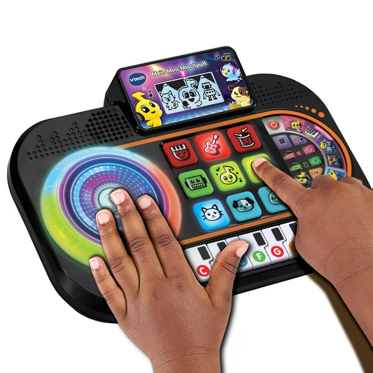 VTech Mix It Up DJ Mixer | Interactive Music Toy with Sounds, Games & Recording | Piano Keys, Turntable & Light Effects | Kids DJ Toy for Creative Play