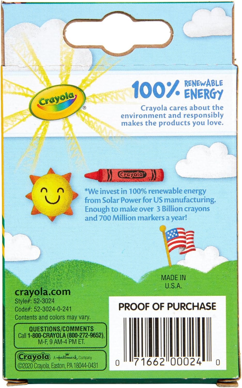 24 ct. Crayons - Peggable
