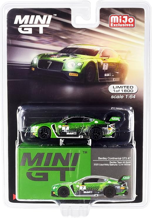 D-Power 1:32 Die-Cast Bentley Continental GT3 Bathurst 12 Hour 2019 Liqui Moly #107 Race Car with Lights & Sound