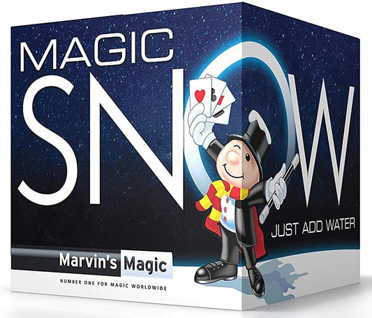 Marvin’s Magic Snow in Seconds – Instant Snow Powder Kit | Just Add Water Snow for Sensory Play, Decorations & Creativity | Safe, Reusable, Indoor Snow for Kids & Parties