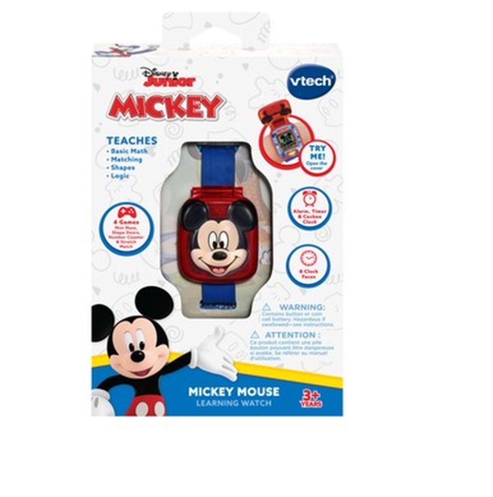Vtech Mickey Mouse Learning Watch | It’s time for an adventure with the Mickey Mouse Learning Watch. | Ages 3+