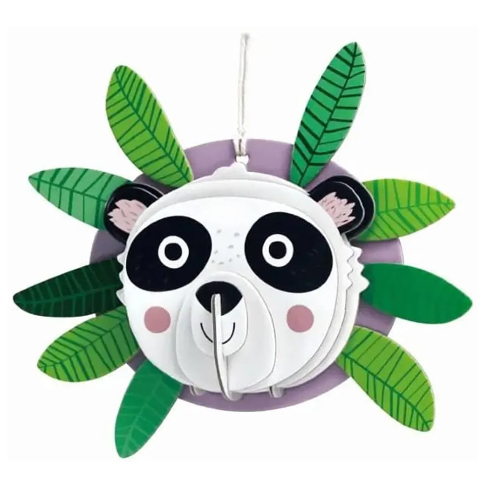 Avenir 3D Decoration - Panda Kit | Turn Your Wall into a Zoo! Create 3D Decorations with Pre-Cut Cardboard Puzzle Pieces | Thoughtful and Creative Gift Option for Kids 3+