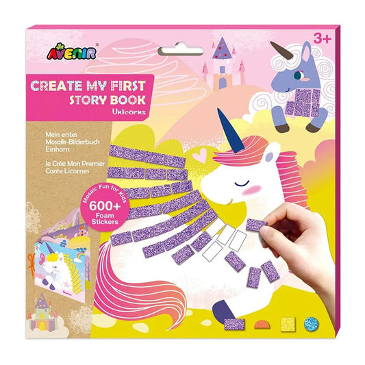Avenir - Create My First Story Book Unicorns | Interactvie nature book with engages children storytelling | Gift-Worthy Packaging | Ages 3+