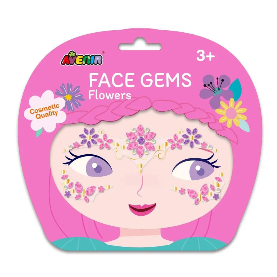 Avenir Face Gems - Flowers |Products designed for application on the face are made from skin-friendly materials to avoid | designed for children aged 3+