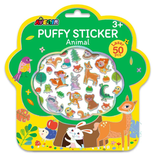 Avenir - Puffy Sticker Animal Multicolor | activity for kids | Perfect work of art to keep for room decoration or to give as a gift | ages 3+