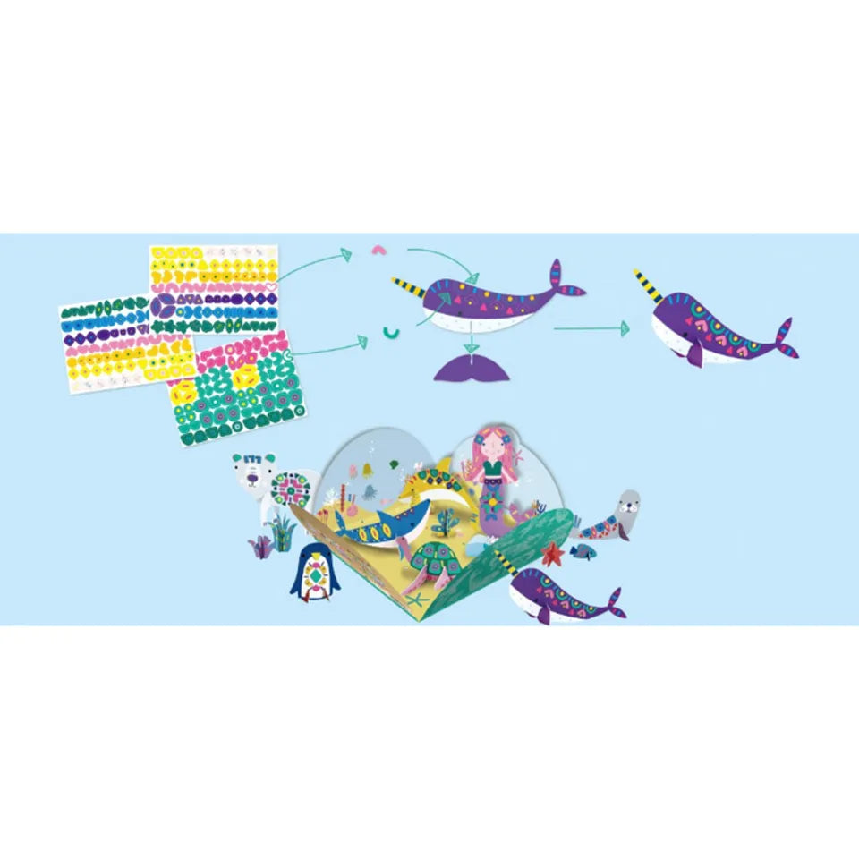 Avenir Nail Stickers and Tattoos - Mermaid | Trendy Themed Designs! Over 260 Colorful and Temporary Stickers & Tattoos for Fashionable Kids - Easy to Use and Remove - Perfect Fashion Activity & Ideal Gifts for Girls 3+
