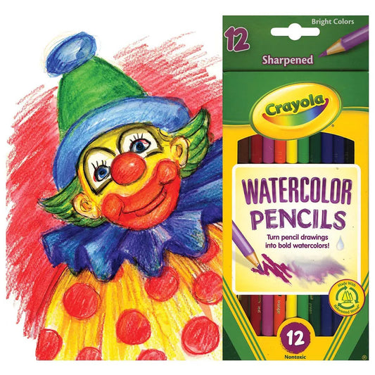 Crayola Watercolour Pencils, 12 Count | This set features Watercolor Pencils colors pre-sharpened for use right out of the box | Create watercolor effects by laying down dry color and using a paintbrush (not included) | ages 5 & up.
