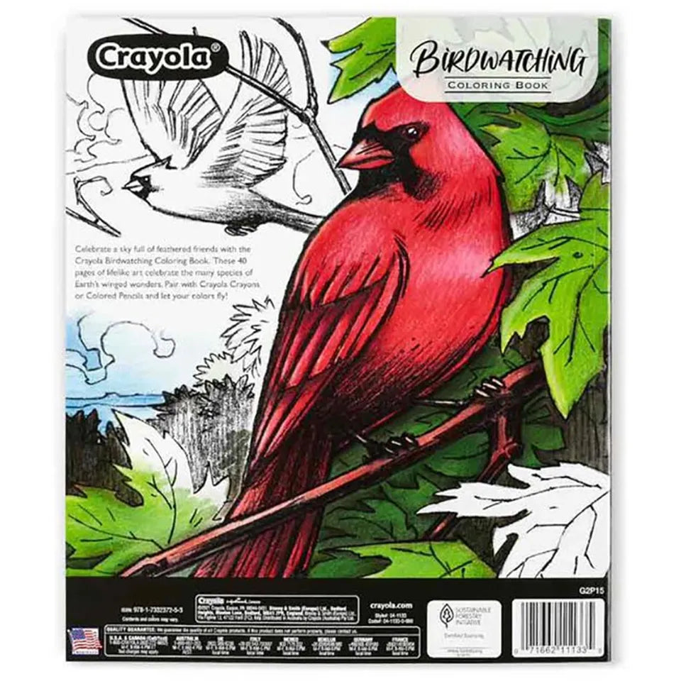 40-Page Coloring Book, Bird Watching