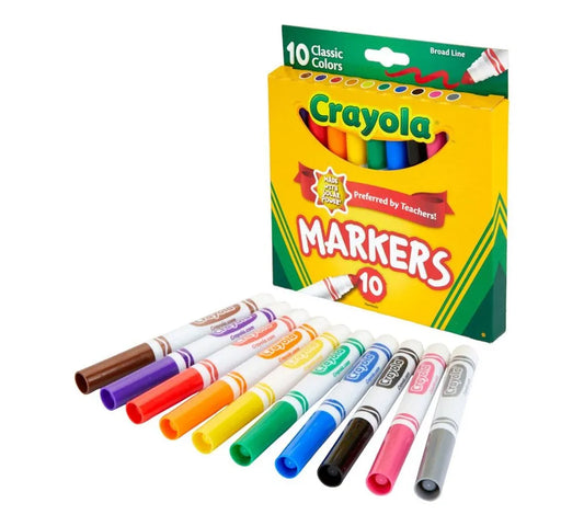 Crayola Broad Line Markers, Classic Colors 10 count