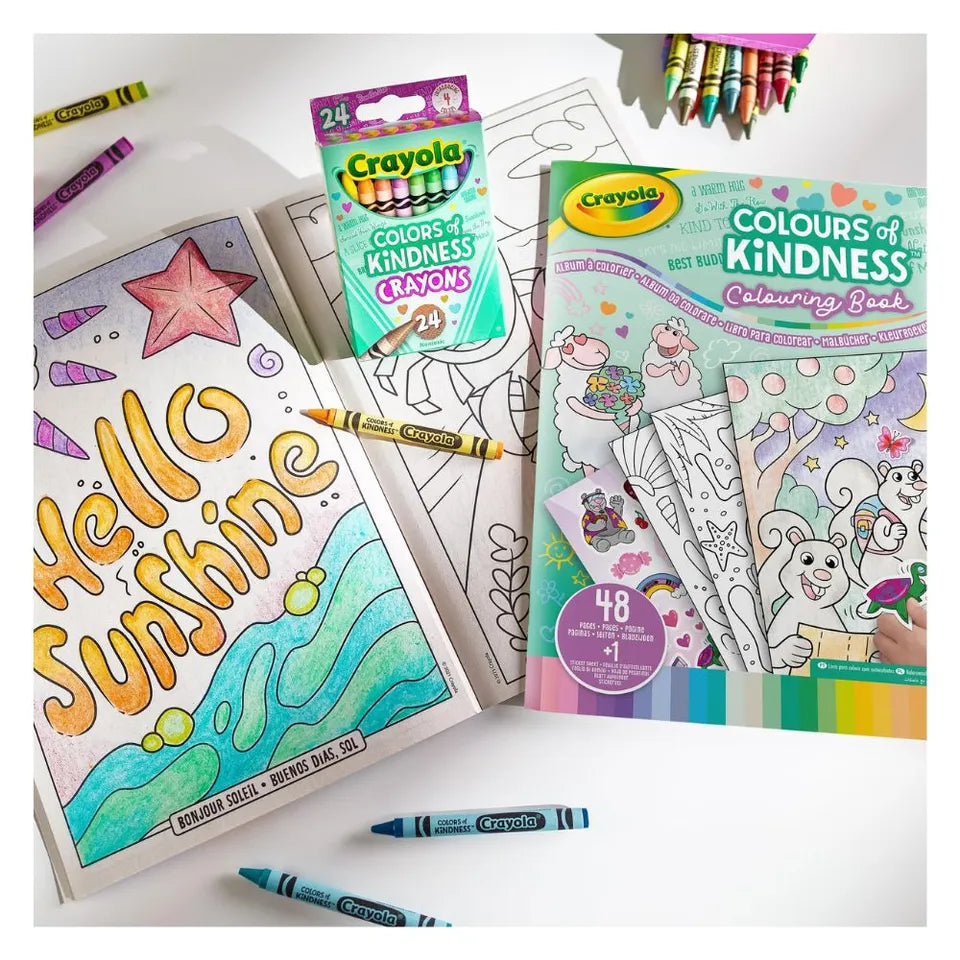 Crayola - Colors of Kindness Coloring Book, 48 Pages + 1 sticker sheet