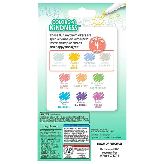 Crayola - Colors of Kindness Special Edition Fine Tip Markers, School Supplies, 10 Count, Assorted Colors, Beginner Child and Up