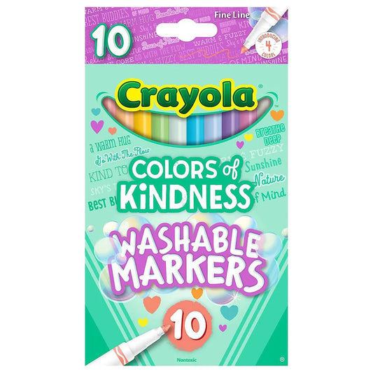 Crayola - Colors of Kindness Special Edition Fine Tip Markers, School Supplies, 10 Count, Assorted Colors, Beginner Child and Up