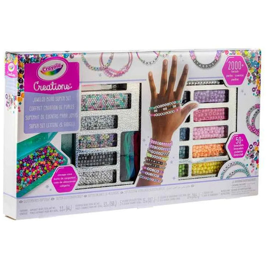 Crayola - Creations Personalized Bracelet Making Kit | Express Yourself with Over 2000 Beads and Accessories - Craft Up to 50+ Original and Colorful Bracelets | Alphabet Charms for Custom Messages - DIY Set for Girls Ages 8+