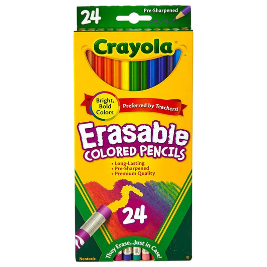 Crayola Erasable Colored Pencils, 24 Count