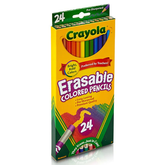 Crayola Erasable Colored Pencils, 24 Count