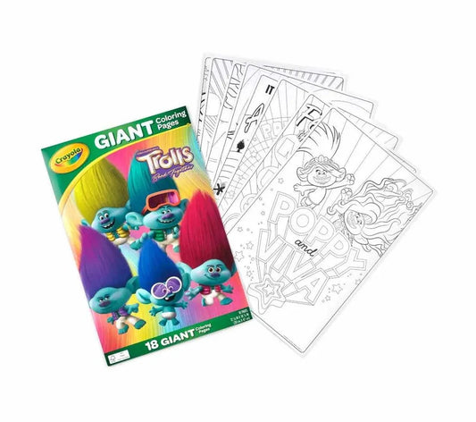 Crayola Trolls Giant Coloring Pages, 18 Count